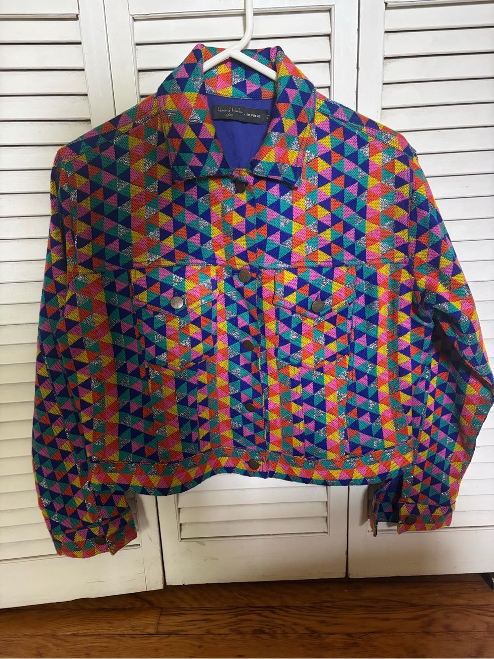 House of Holland x Revolve Multicolor Geometric Jacket